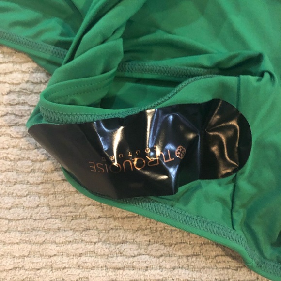 TURQUOISE COUTURE WRAP BATHING SUIT - Picture 7 of 7